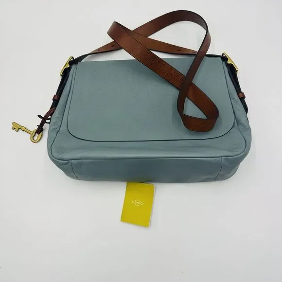 Sac à Main FOSSIL Liza Camera Bag - Cuir Jaune Doré - Bandoulière - Neuf Avec étiquettes